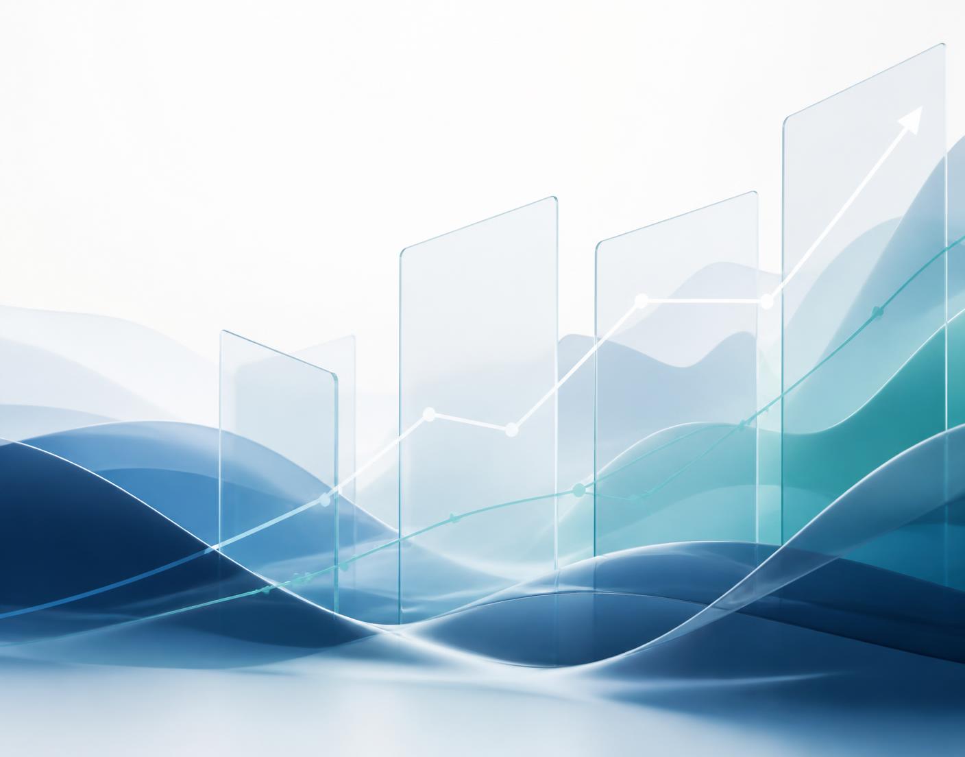 Abstract financial growth charts representing business performance insight